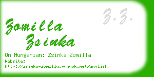zomilla zsinka business card